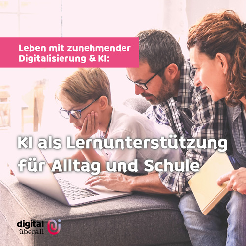 KI leicht erklärt! In unseren kostenfreien Workshops erfahren Sie, wie Sie Tools wie ChatGPT und Duo-lingo im Alltag oder zur Lernbegleitung Ihrer Kinder sinnvoll nutzen – etwa für Hausaufga-ben, Präsentationen oder Sprachenlernen. Verständlich erklärt und praxisnah geübt – ganz ohne Vorkenntnisse.